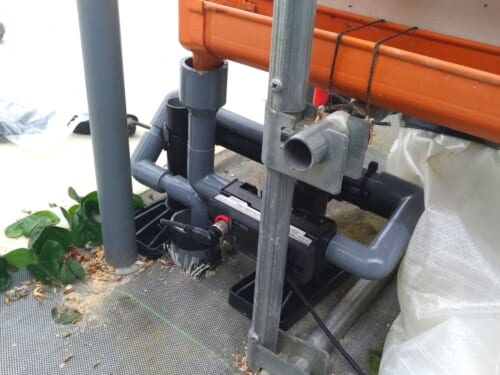 排液改修設備と排液流量計